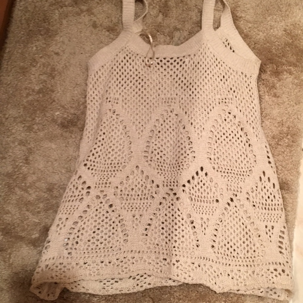 NWT Lauren Conrad crochet sweater tank top xs - Picture 7 of 9